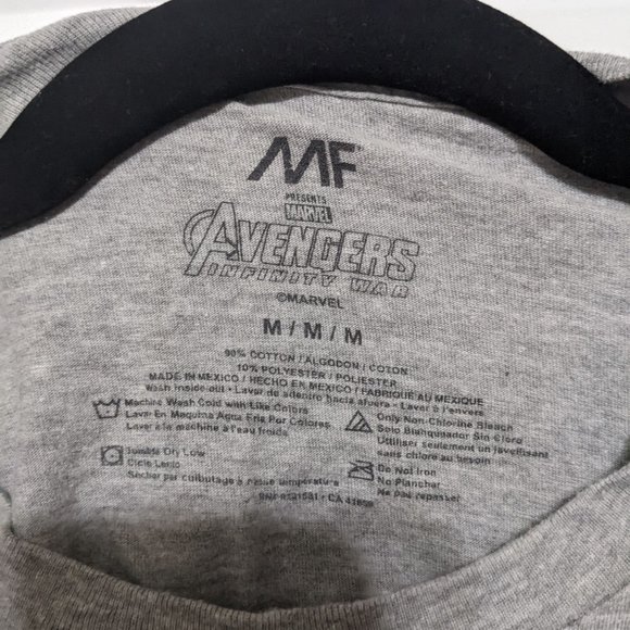 Grey Marvel Avengers Infinity War Endgame Avengers Assemble Logo T-Shirt Medium - Picture 3 of 4